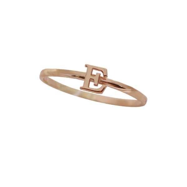 Наборное кольцо с буквами и сердечком из золота