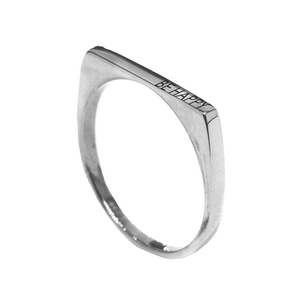 Серебряное кольцо с надписью