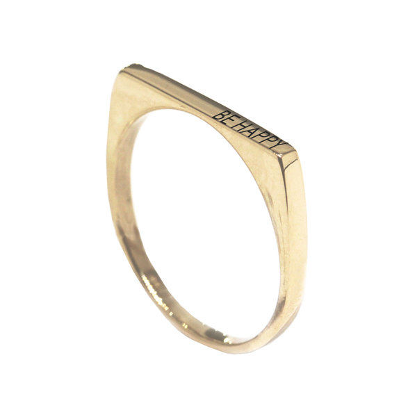 Серебряное кольцо с  желтой позолотой с надписью