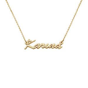 Подвеска из желтого золота с именем