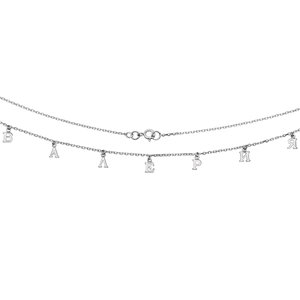 Серебряное колье  с буквами