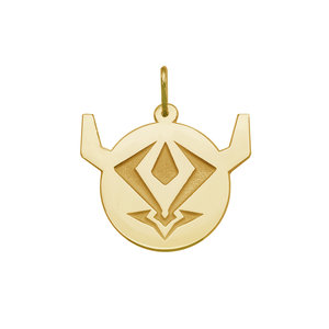 Купить Серебряный кулон с желтой позолотой маска аниме Серебряный кулон с желтой позолотой маска аниме