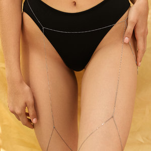 Серебряная цепь  на тело