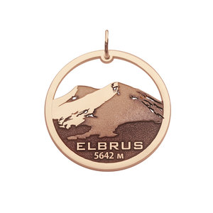 Серебряная подвеска Эльбрус с позолотой
